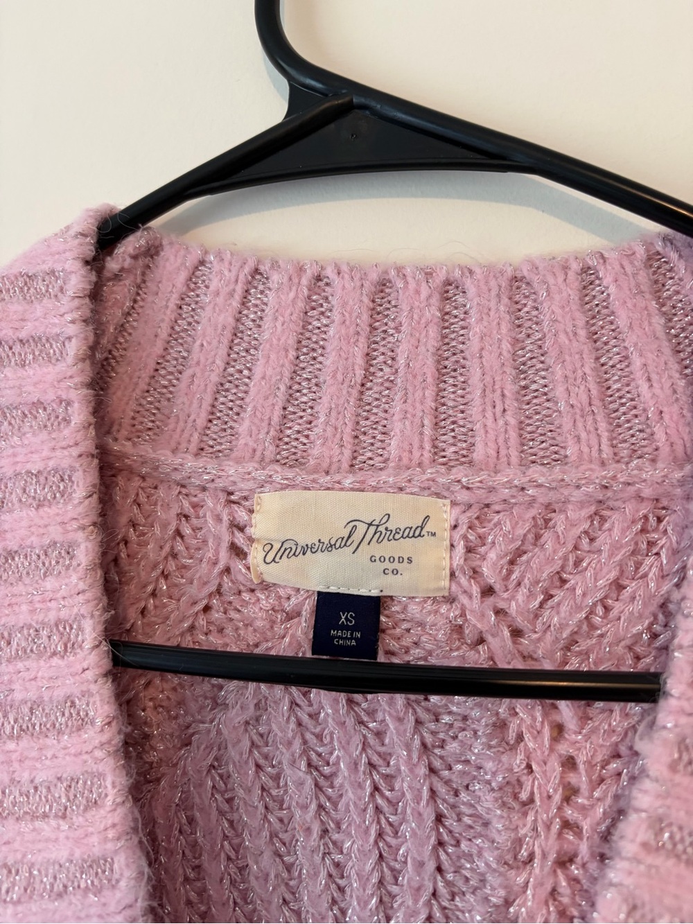 Universal Thread Dusty Rose Cable Knit Button-Front Cardigan - Picture 6 of 8